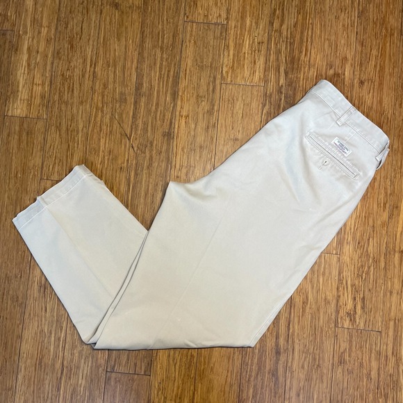 Polo Ralph Lauren Andrew‎ Pants Mens 36x30 Beige Chino Pleated Formal Preppy - Picture 1 of 8